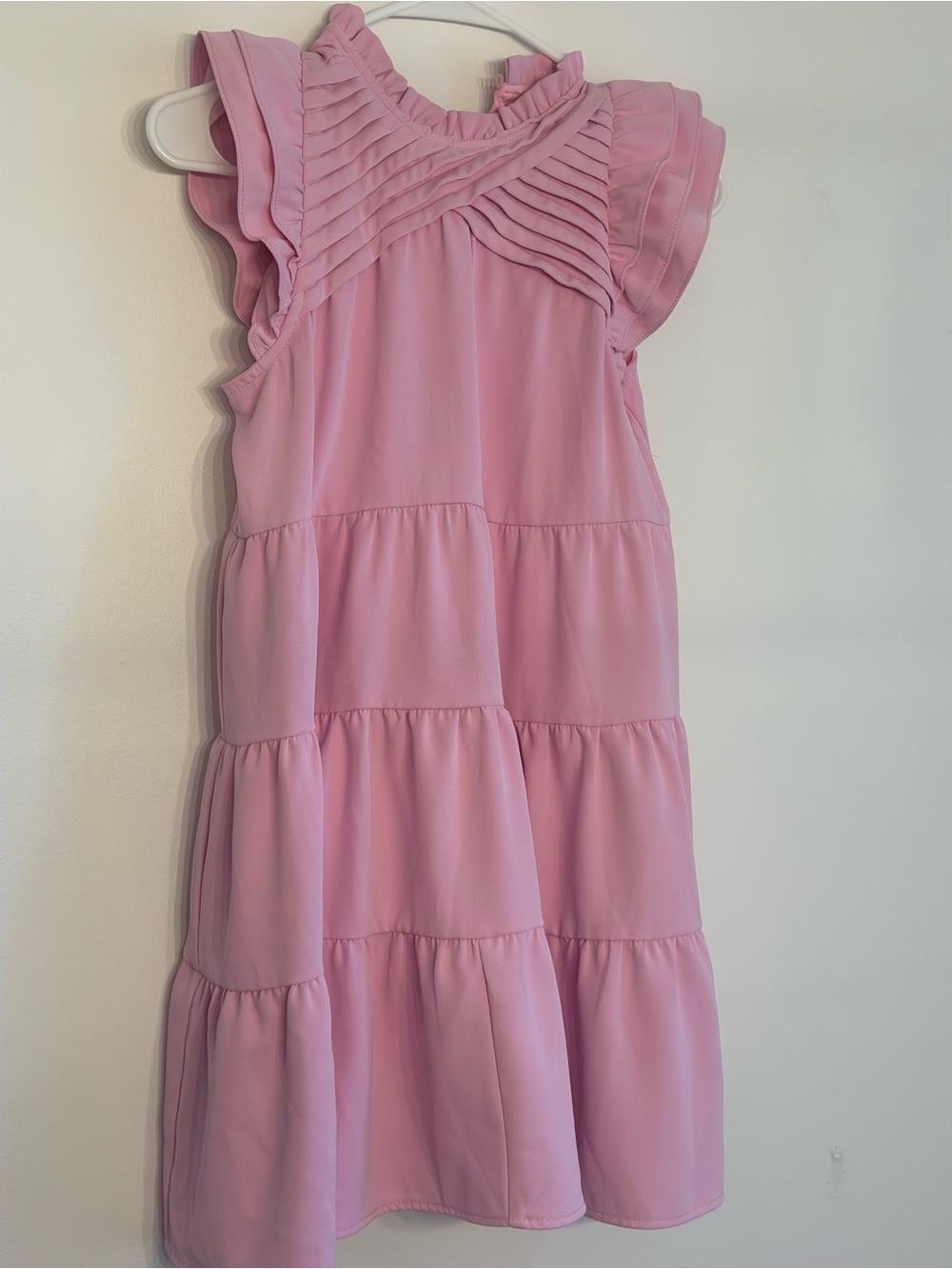 Shop the Mint Girls Pink Tiered Ruffle Dress – Size 7/8